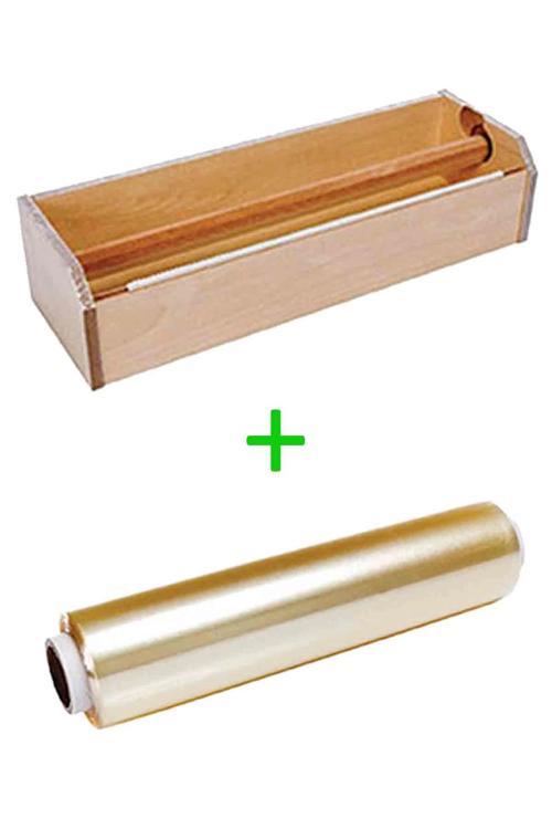 45x300m 8mic Streç Film ve Kesme Aparatı Seti 2 Parça