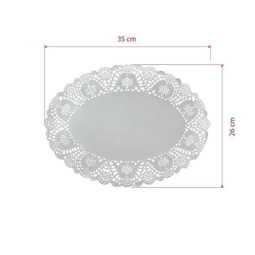 Dantel Kağıt 26cmx35cm Oval 100 Adet