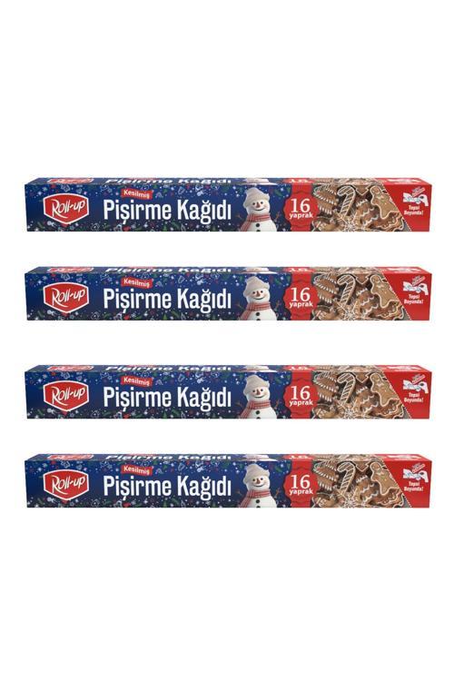 Kış Temalı Kesilmiş Pişirme Kağıdı 37cm x 42cm 16 Yaprak 4 Adet