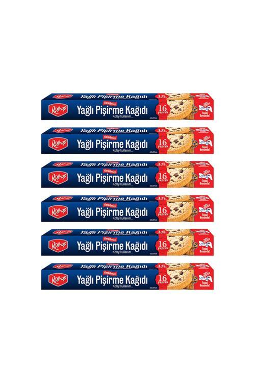 Kesilmiş Yağlı Pişirme Kağıdı 16 Yaprak 6lı Kutu Set
