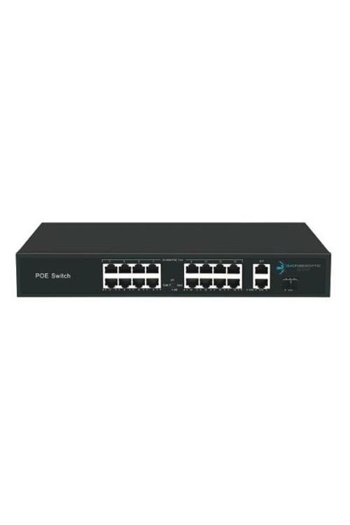 16Port 200W Full Poe 08Ods-16P2U-200 10/100 2X-Uplınk Yönetilemez Switch