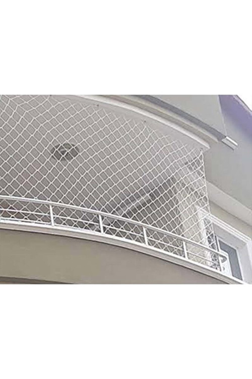 6 Mm 2,50 X 14 Metre ( Göz 5 Cm) Balkon Güvenlik Filesi Çocuk Emniyet Ağı Merdiven Güvenlik Ağı