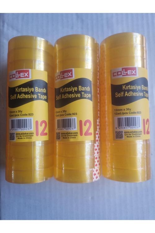 Şeffaf Para Bandı 36 Adet Collex 12 Mm 30 Y Selo Bant