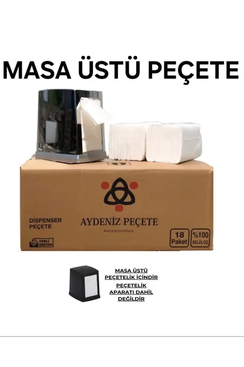 Masaüstü Dispenser Peçete 18 Pkt 100 Lü 1800 Ad. Dikkat Z Kat Havlu Peçete Değildir