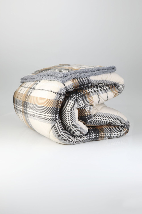 Comforter Çift Kişilik Yorgan Set Volenta Gri 220x240 cm
