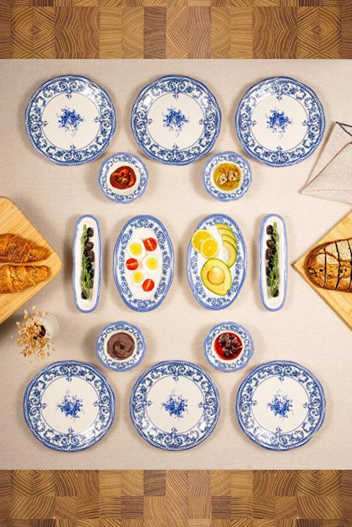 Majestic Blue 14 Parça Kahvaltı Takımı