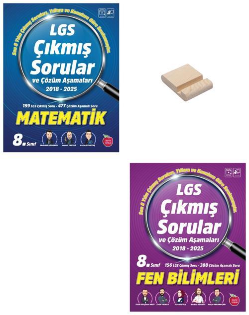 LGS 8. Sınıf Çıkmış Sorular Matematik ve Fen Bilimleri + Telefon Standı