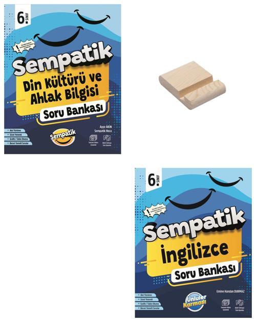 6. Sınıf Sempatik Din Kültürü ve İngilizce Soru Bankası + Telefon Standı