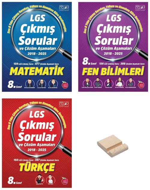 LGS 8. Sınıf Çıkmış Sorular Matematik Fen Bilimleri ve Türkçe + Teşefon Standı