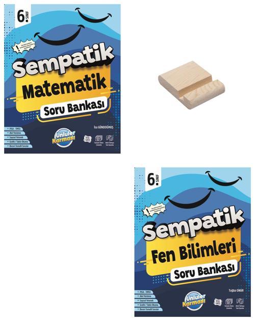 6. Sınıf Sempatik Matematik ve Fen Bilimleri Soru Bankası + Telefon Standı