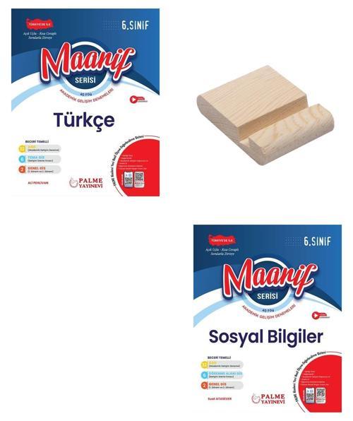 6. Sınıf Maarif Serisi Türkçe ve Sosyal Bilgiler Akademik Gelişim Denemeleri + Telefon Standı