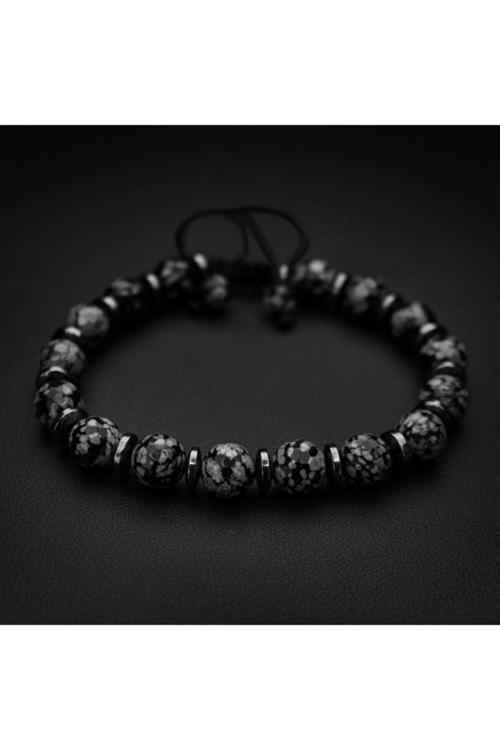 Gerçek Obsidyen Doğal Taş Bileklik