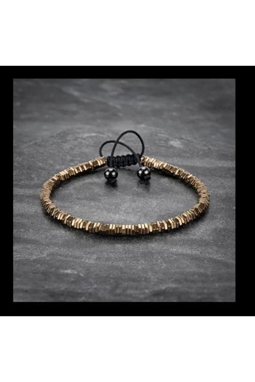 Gold Hematit Doğaltaş Bileklik