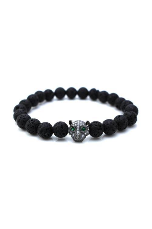 Lav Taşı Doğal Taş Tilki Model Bileklik