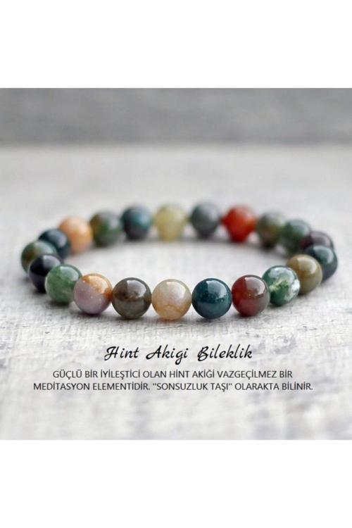 Hint Akiği Doğal Taş Bileklik