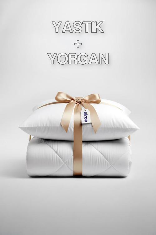 Tek Kişilik Yorgan + 1 Adet Yastık Seti – 155x215 cm 4 Mevsim Mikrofiber Konfor