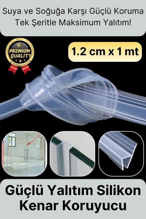 Çok Amaçlı Su Soğuk geçirmez Kapı Pencere Cam Duşakabin Yalıtım Silikon Kenar Koruyucu 1.2 cm x 1 mt