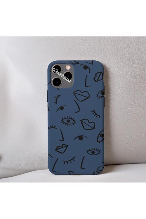 İphone 13 Pro Max Uyumlu İçi Kadife Dudak Desenli Tasarım Telefon Kılıfı