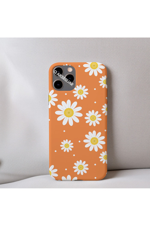 İphone 11 Pro Uyumlu Papatya Desenli İçi Kadife Silikon Tasarım Telefon Kılıfı Kapak