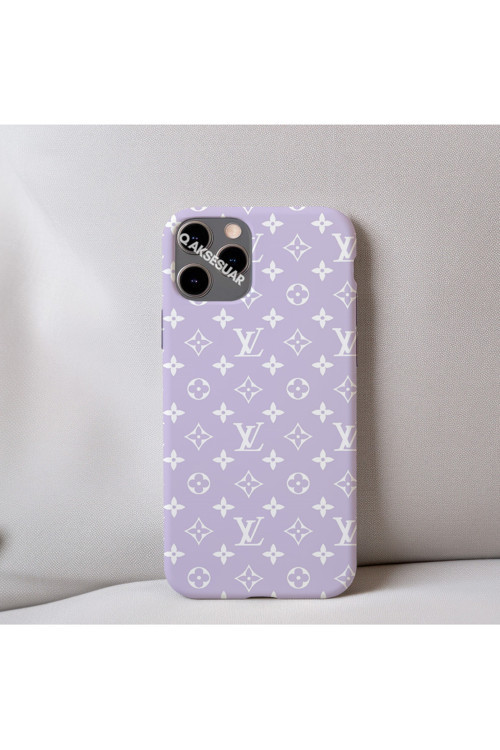 İphone 13 Pro Uyumlu İçi Kadife Lv Desenli Tasarım Telefon Kılıfı