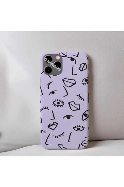 İphone 11 Pro Max Uyumlu İçi Kadife Dudak Desenli Tasarım Telefon Kılıfı