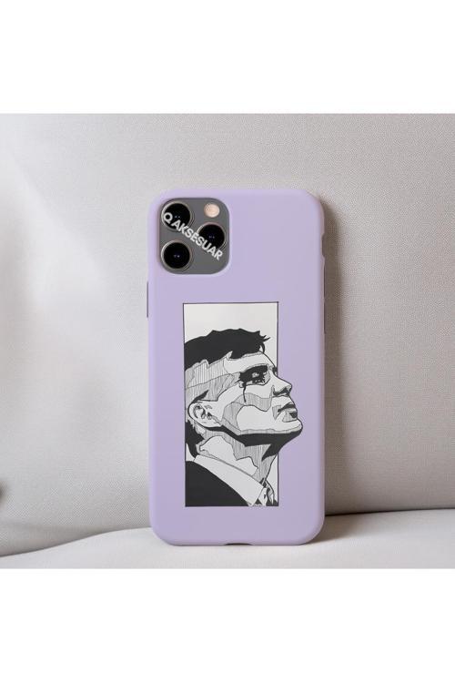 İphone 15 Uyumlu İçi Kadife Peaky Blinders Thomas Shelby (Tommy) Desenli Tasarım Telefon Kılıfı