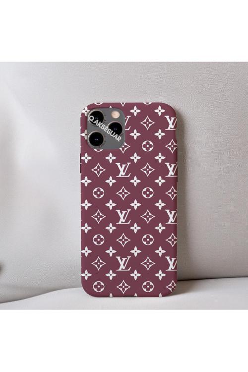 İphone 6 Uyumlu İçi Kadife Lv Desenli Tasarım Telefon Kılıfı