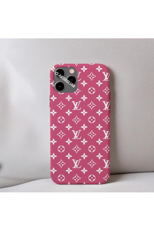 İphone 6 Uyumlu İçi Kadife Lv Desenli Tasarım Telefon Kılıfı