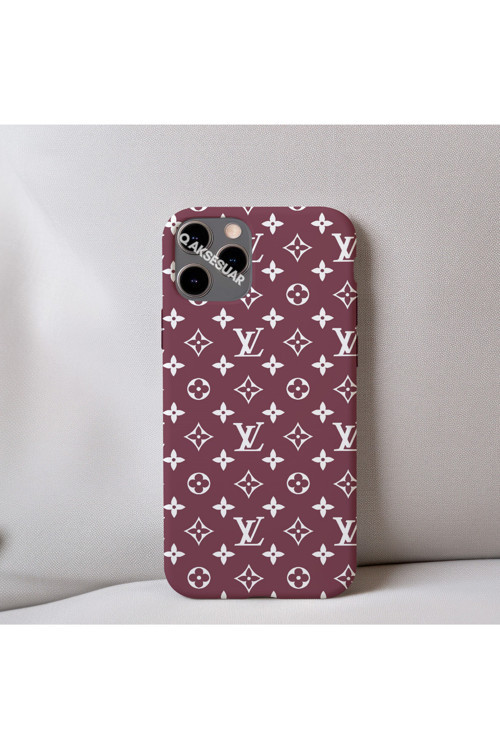 İphone X Uyumlu İçi Kadife Lv Desenli Tasarım Telefon Kılıfı
