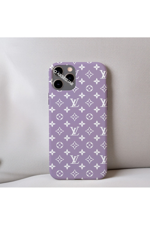 İphone Xs Max Uyumlu İçi Kadife Lv Desenli Tasarım Telefon Kılıfı