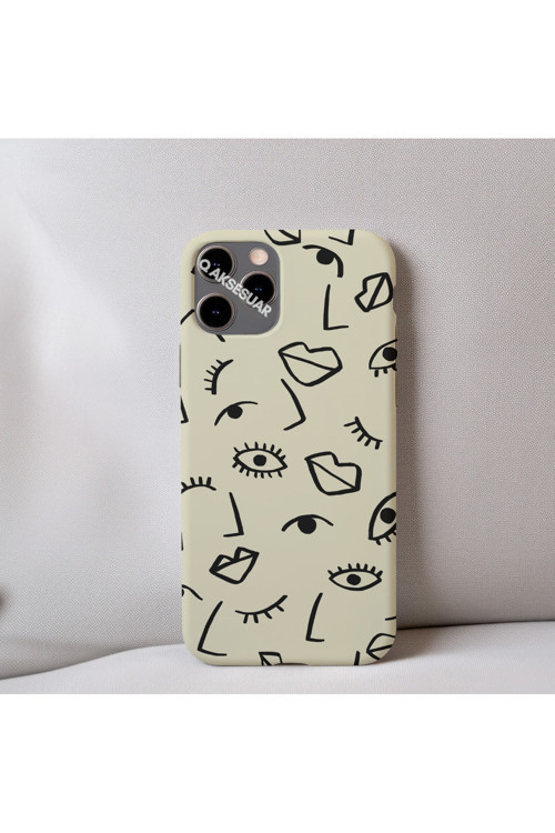 İphone 6S Plus Uyumlu İçi Kadife Dudak Desenli Tasarım Telefon Kılıfı