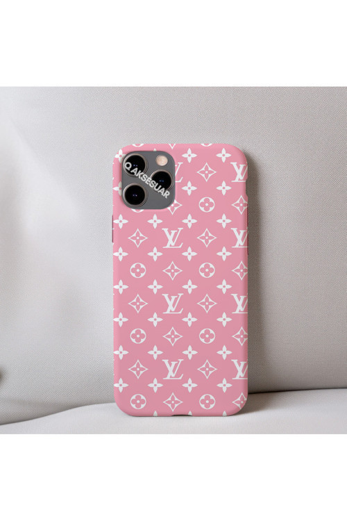 İphone 8 Uyumlu İçi Kadife Lv Desenli Tasarım Telefon Kılıfı
