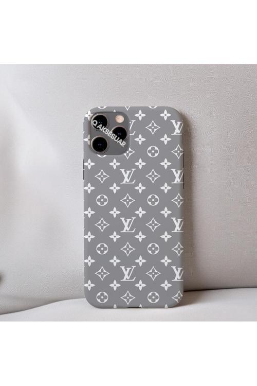 İphone Se 3.Nesil (2022) Uyumlu İçi Kadife Lv Desenli Tasarım Telefon Kılıfı