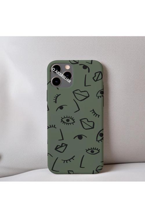 İphone 7 Plus Uyumlu İçi Kadife Dudak Desenli Tasarım Telefon Kılıfı