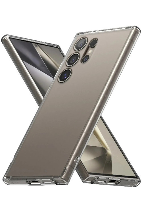 Samsung Galaxy S24 Ultra Kılıf Kamera Korumalı Renksiz Şeffaf Esnek Renksiz Silikon Kapak