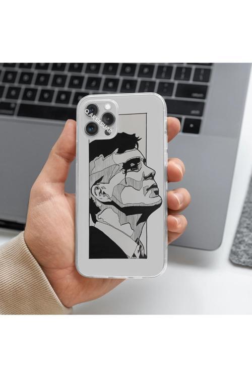 İphone 13 Pro Uyumlu Peaky Blinders Desenli Tasarım Premium Şeffaf Telefon Kılıfı