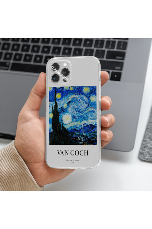 Huawei P30 Pro Uyumlu Van Gogh Tasarımlı Premium Şeffaf Telefon Kılıfı