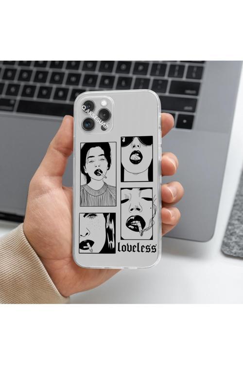 Huawei Y6 2019 Uyumlu Loveless Tasarımlı Premium Şeffaf Telefon Kılıfı