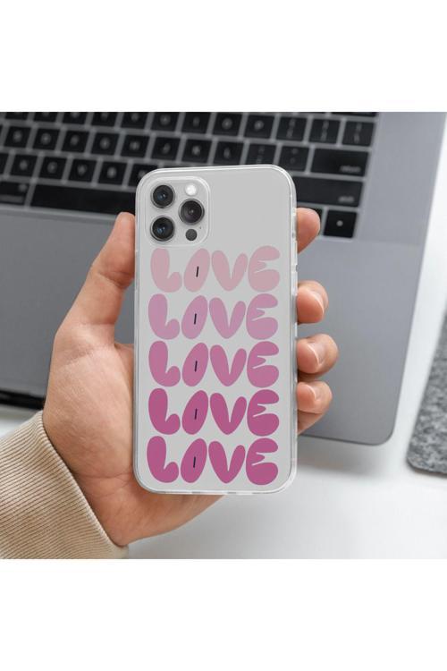 Tecno Spark 20 Uyumlu Love Tasarımlı Premium Şeffaf Telefon Kılıfı