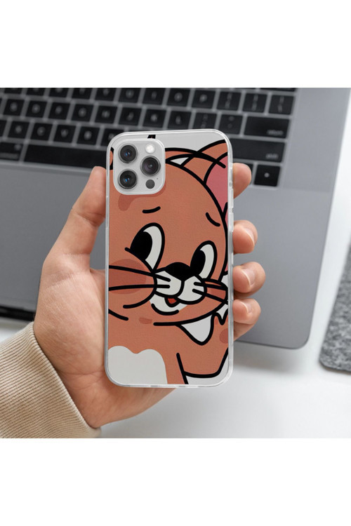 İphone 16 Plus Uyumlu Jeryy Tasarımlı Premium Şeffaf Telefon Kılıfı