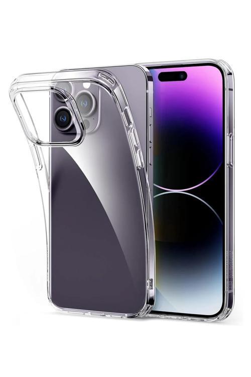 İphone 16 Pro Uyumlu Silikon Renksiz Şeffaf Telefon Kılıfı Kapak Case