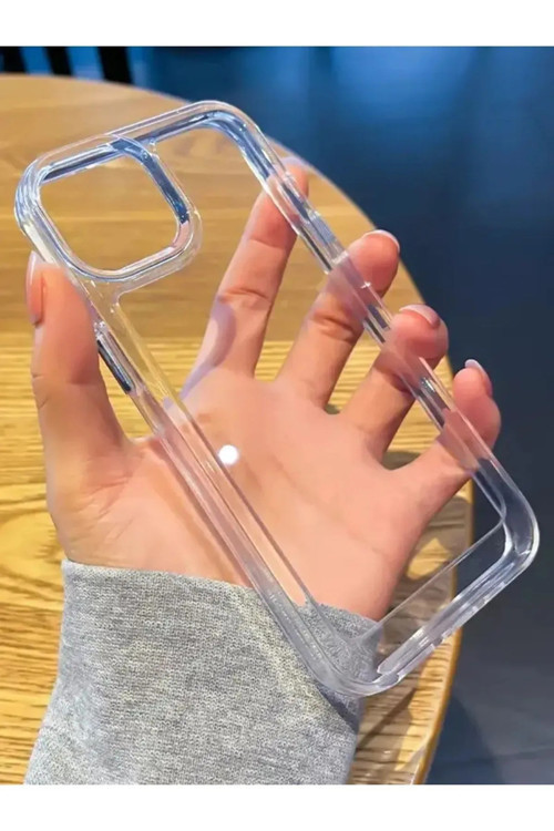 İphone 13 Pro Max Uyumlu Renksiz Silikon Şeffaf Telefon Kılıfı