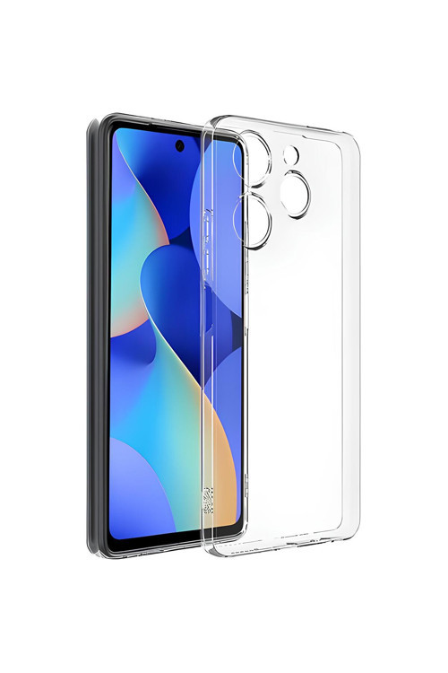 Tecno Spark 20 Pro 5G Uyumlu Renksiz Silikon Şeffaf Telefon Kılıfı