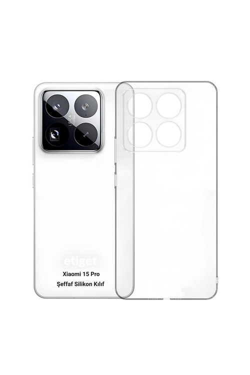 Xiaomi 15 Pro Uyumlu Renksiz Silikon Şeffaf Telefon Kılıfı