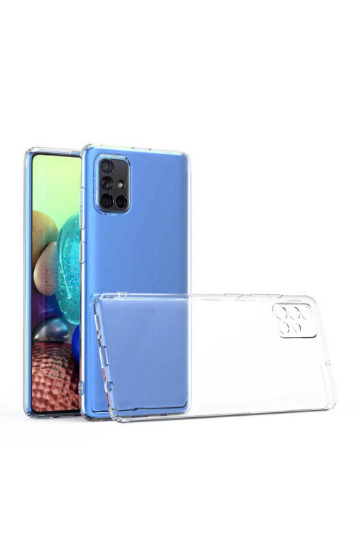 Samsung Galaxy A51 Uyumlu Renksiz Silikon Şeffaf Telefon Kılıfı