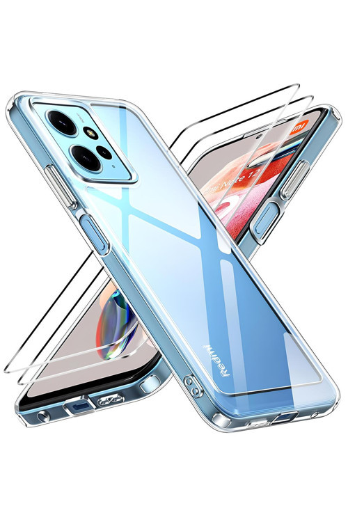 Xiaomi Redmi Note 12 5G Uyumlu Renksiz Silikon Şeffaf Telefon Kılıfı
