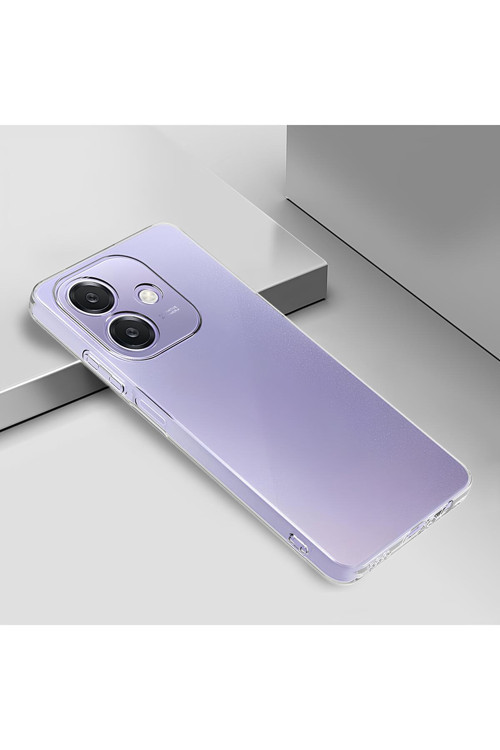 Oppo A3 Uyumlu Renksiz Silikon Şeffaf Telefon Kılıfı