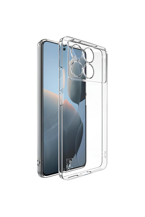 Poco X6 Pro 5G Uyumlu Renksiz Silikon Şeffaf Telefon Kılıfı