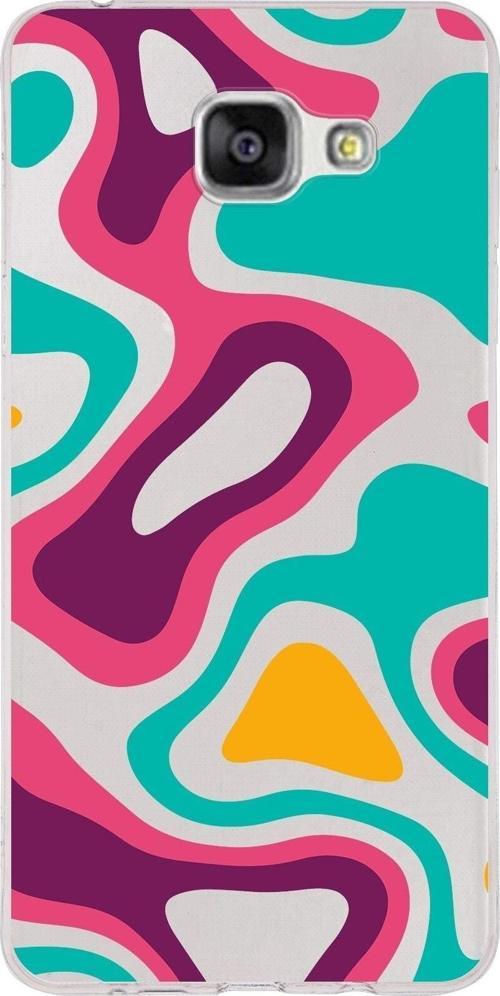 Samsung Galaxy A5 (2016) Kapak Renkli Desen Tasarımlı Şeffaf Silikon Kılıf