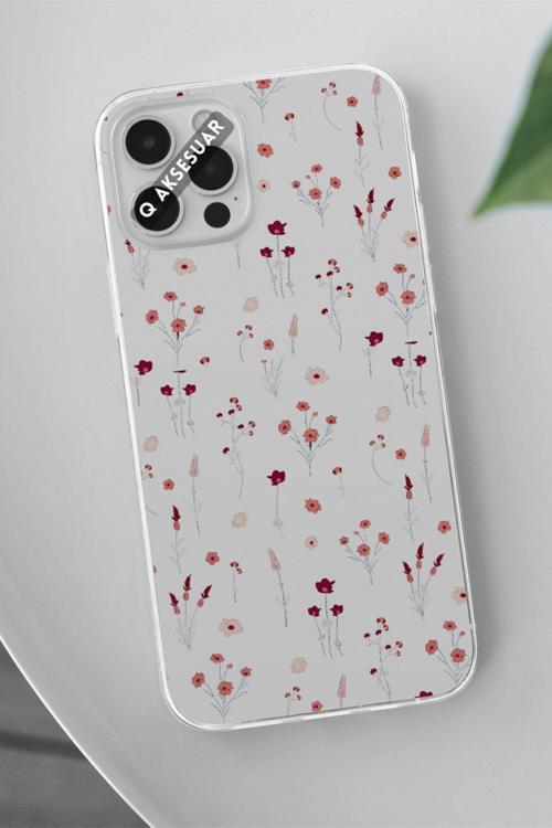 Vivo V40 5G Uyumlu Çiçekler Tasarımlı Şeffaf Telefon Kılıfı